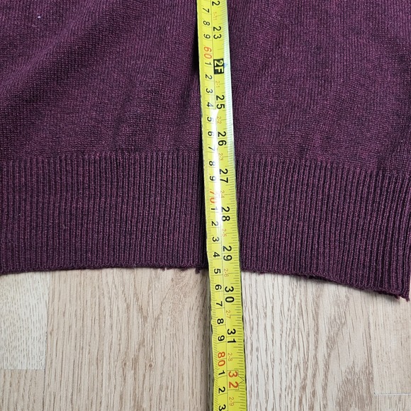 Pendleton Lambs Wool Sweater Men 2XL‎ Burgundy Red V-Neck Pullover Grandpa - Picture 6 of 9